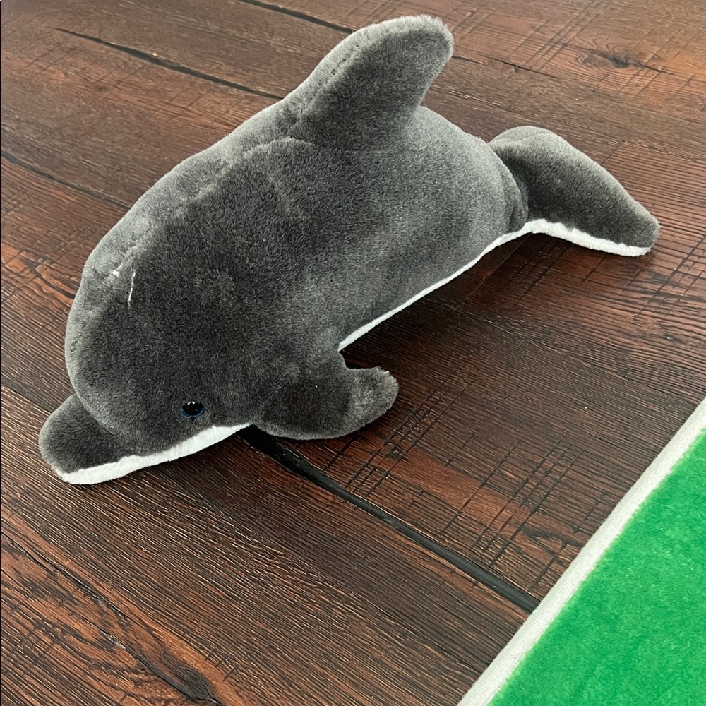 Gray Stuffed Animal Dolphin